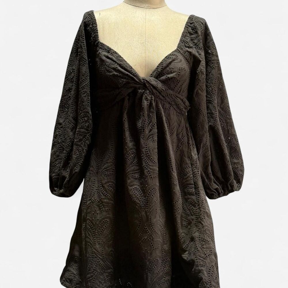 Banana-republic Women's Brown and Black Dress